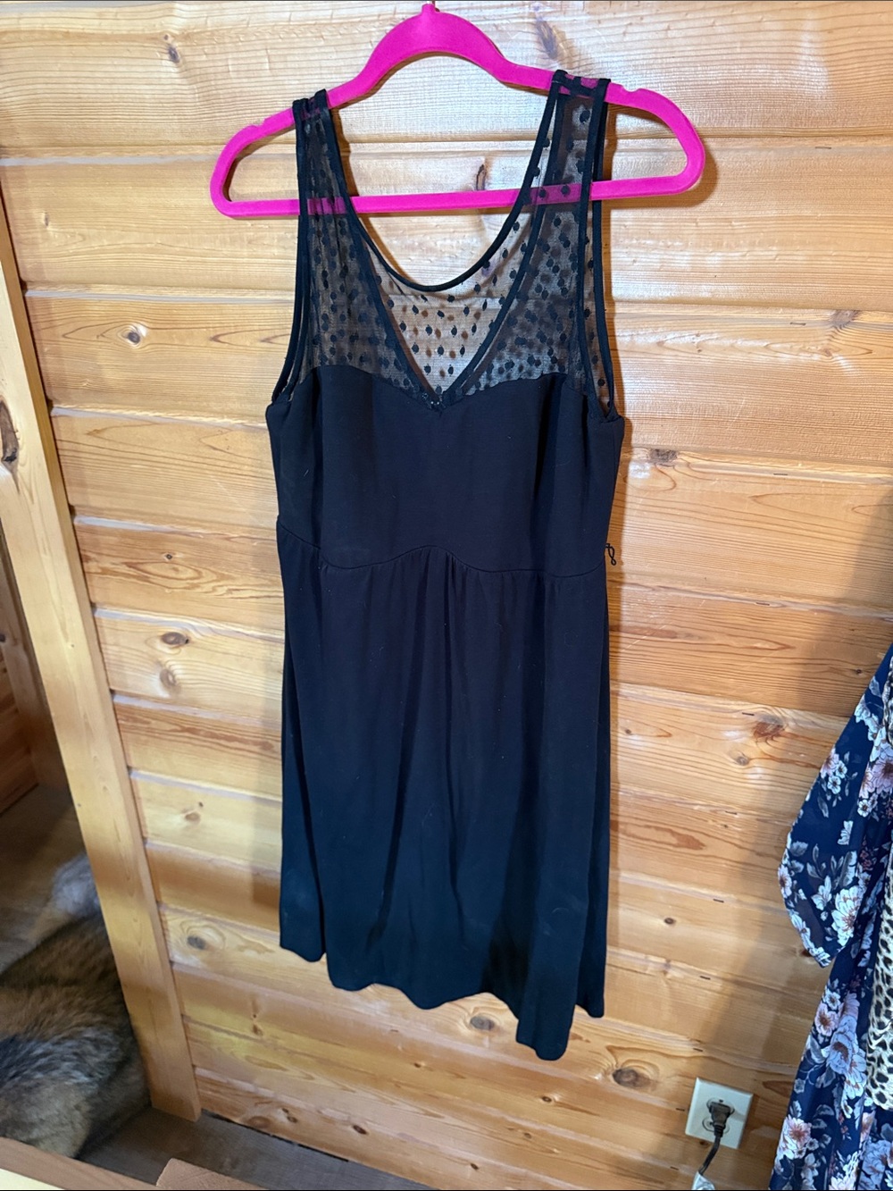 torrid Black Dress with Sheer Mesh Detail